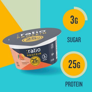 :ratio 25g Protein Peach Dairy Snack