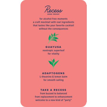 Recess Zero Proof Craft Mocktail - Grapefruit Paloma