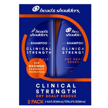 Head & Shoulders Clinical Strength Dry Scalp Rescue Shampoo, 2 Pk