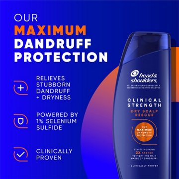 Head & Shoulders Clinical Strength Dry Scalp Rescue Shampoo, 2 Pk