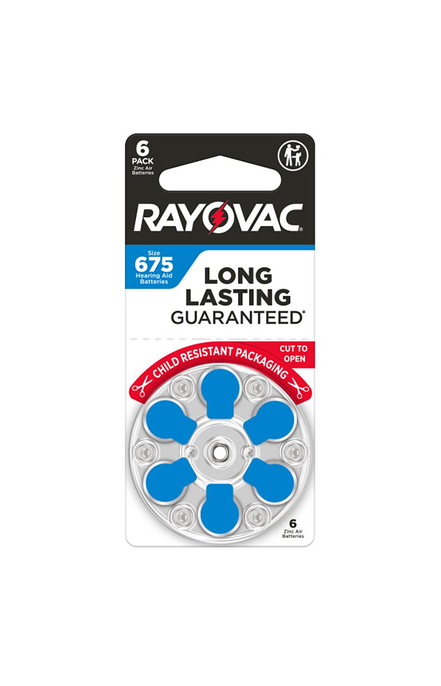 Rayovac Size 675 Hearing Aid Batteries; image 1 of 2