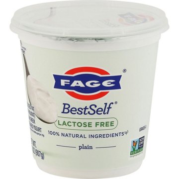 Fage BestSelf Lactose Free Plain Greek Yogurt, 32 oz