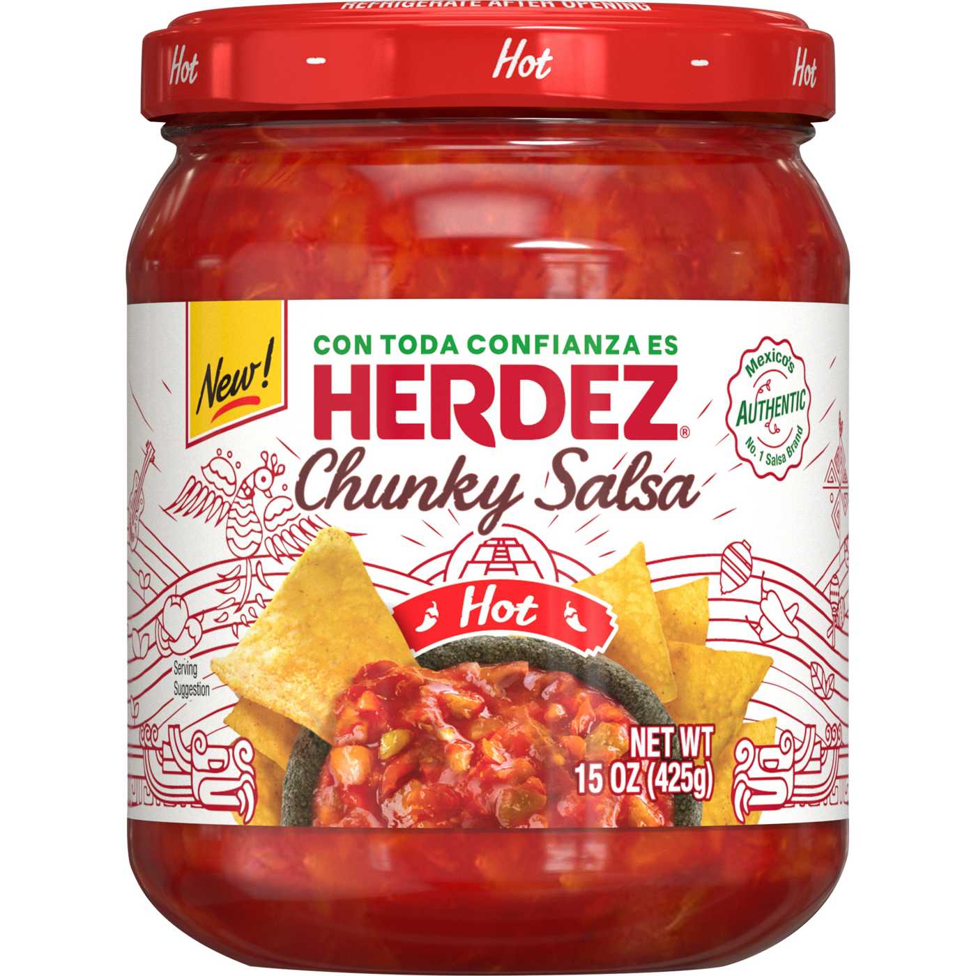 Herdez Chunky Salsa - Hot ; image 1 of 2