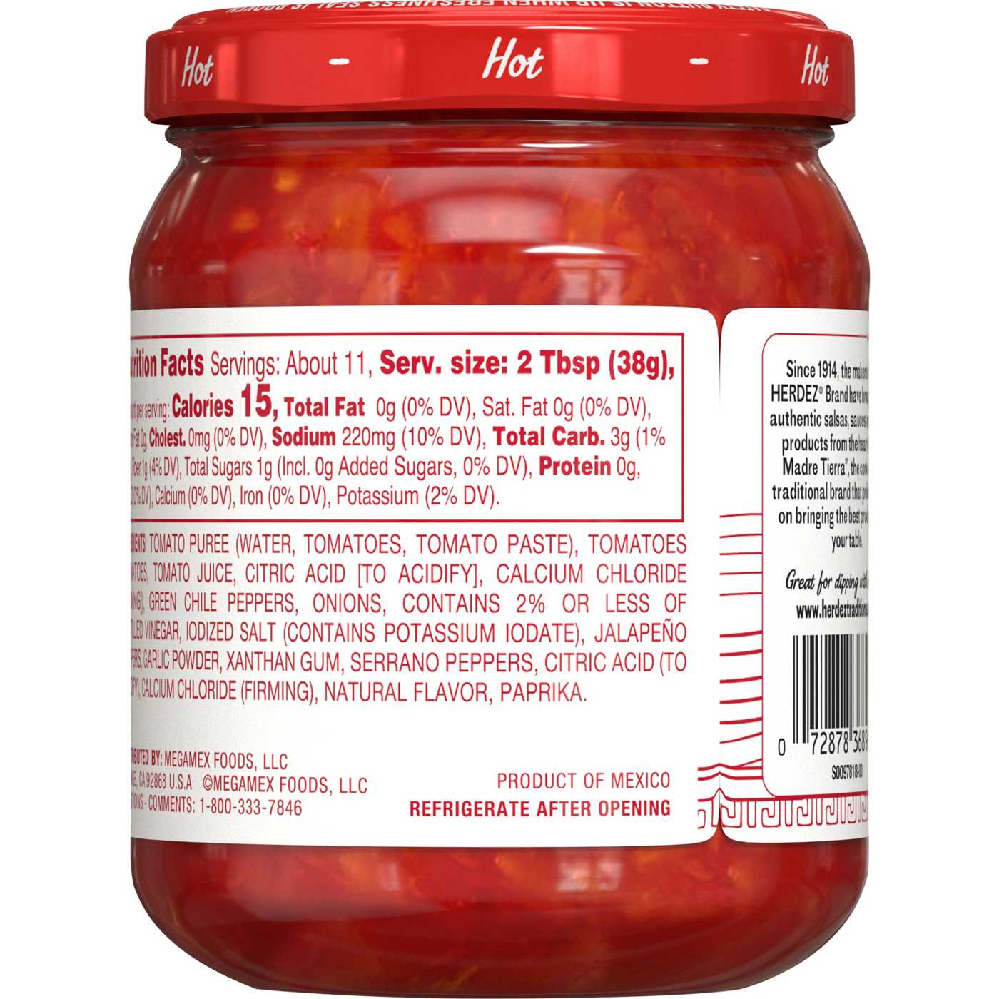 Herdez Chunky Salsa - Hot ; image 2 of 2