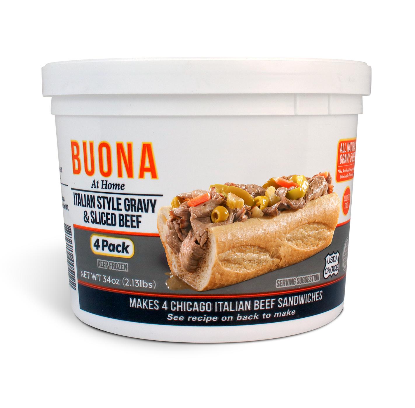 Buona At Home Italian Style Gravy & Sliced Beef; image 1 of 3