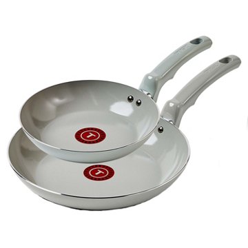 T-fal Essentials Ceramic Fry Pan Set - Grey, 2 pc