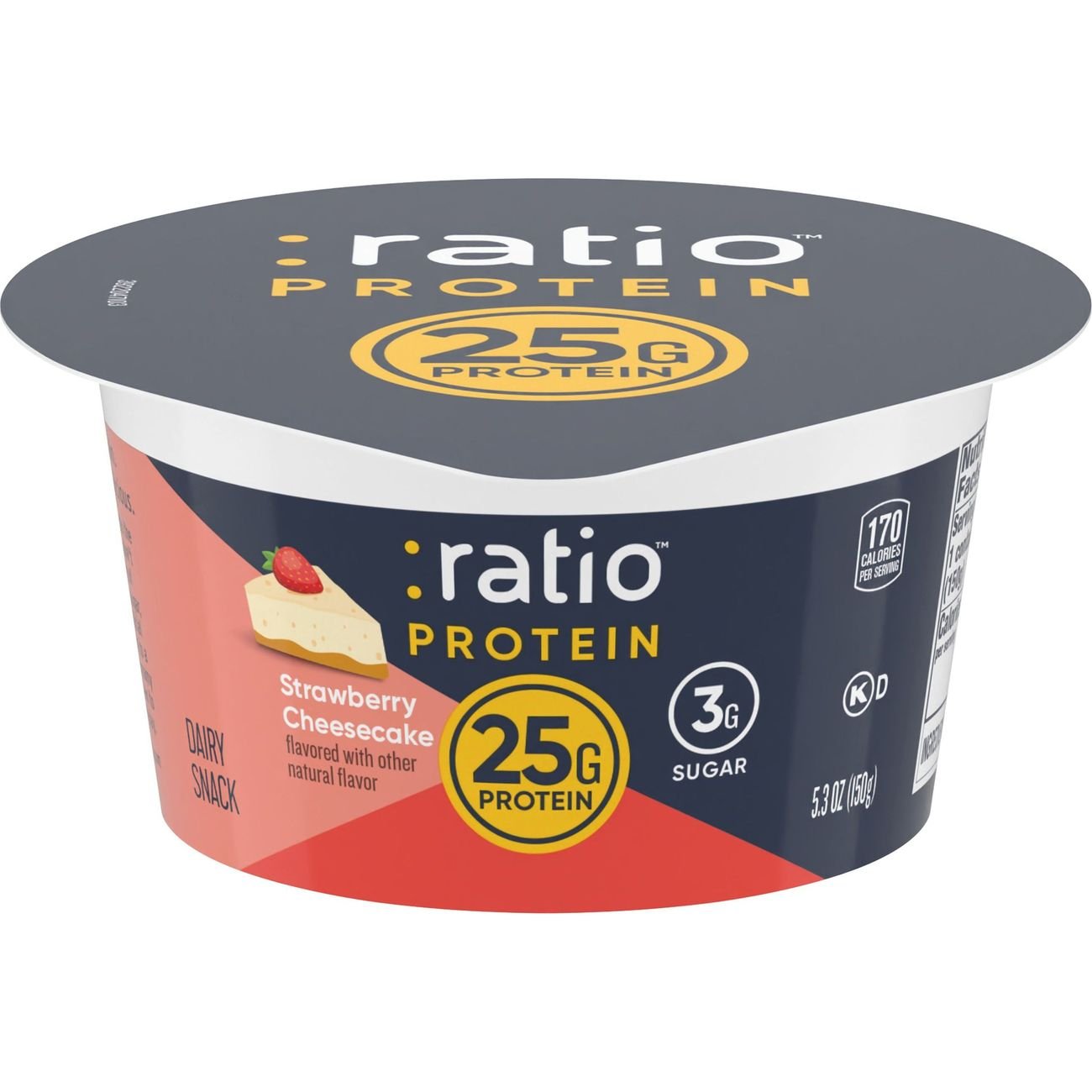 :ratio 25g Protein Strawberry Cheesecake Dairy Snack - Shop Yogurt at H-E-B