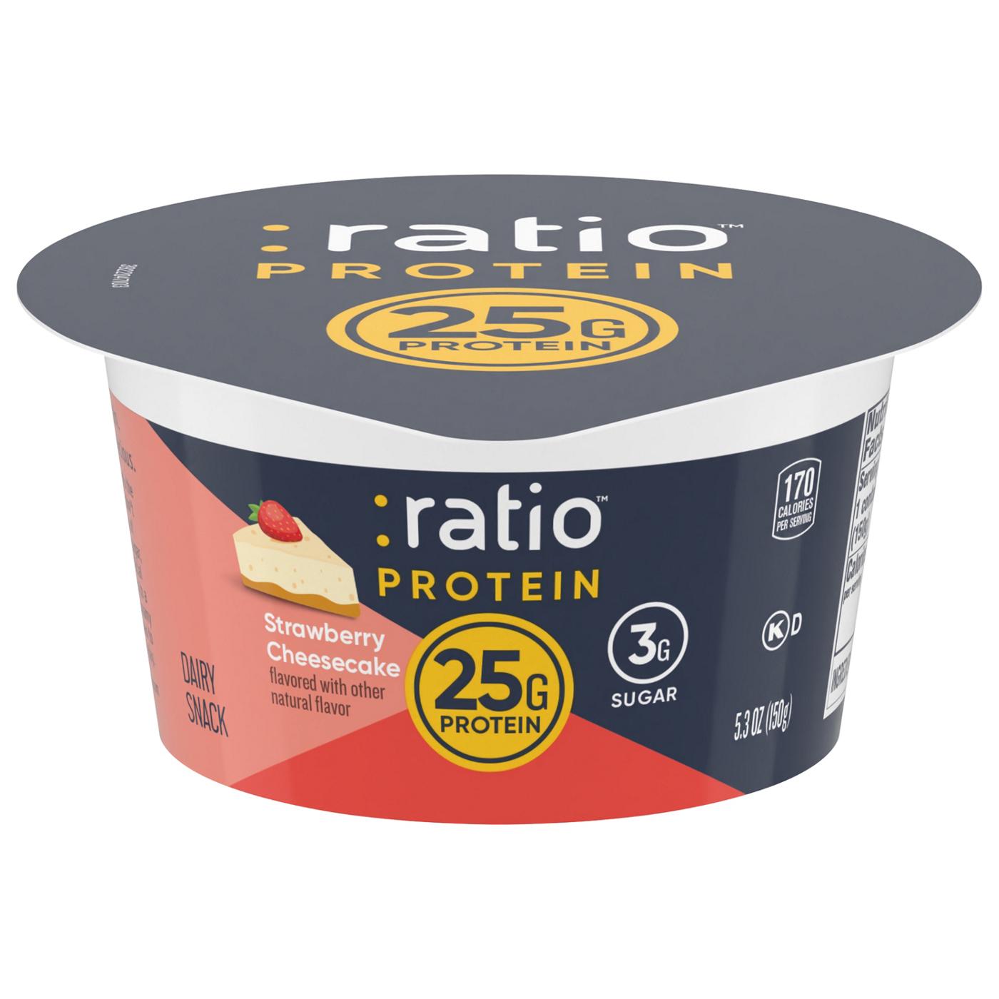 :ratio 25g Protein Strawberry Cheesecake Dairy Snack; image 1 of 3
