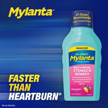Mylanta Heartburn and Gas Relief, Liquid Antacid, Berry Flavor