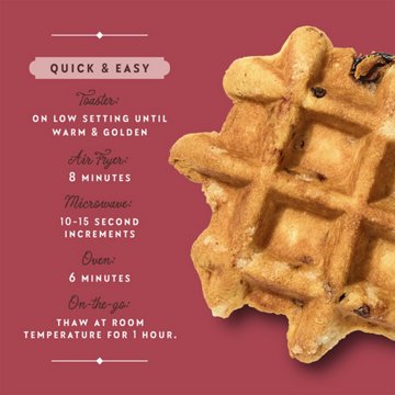 Central Market Frozen Liège Style Waffles - Chocolate Cherry