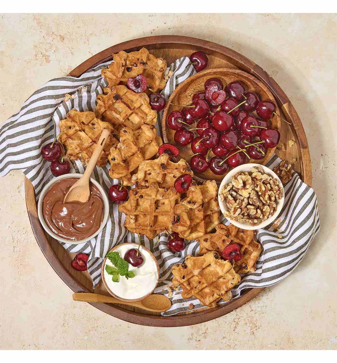 Central Market Frozen Liège Style Waffles - Chocolate Cherry; image 3 of 6