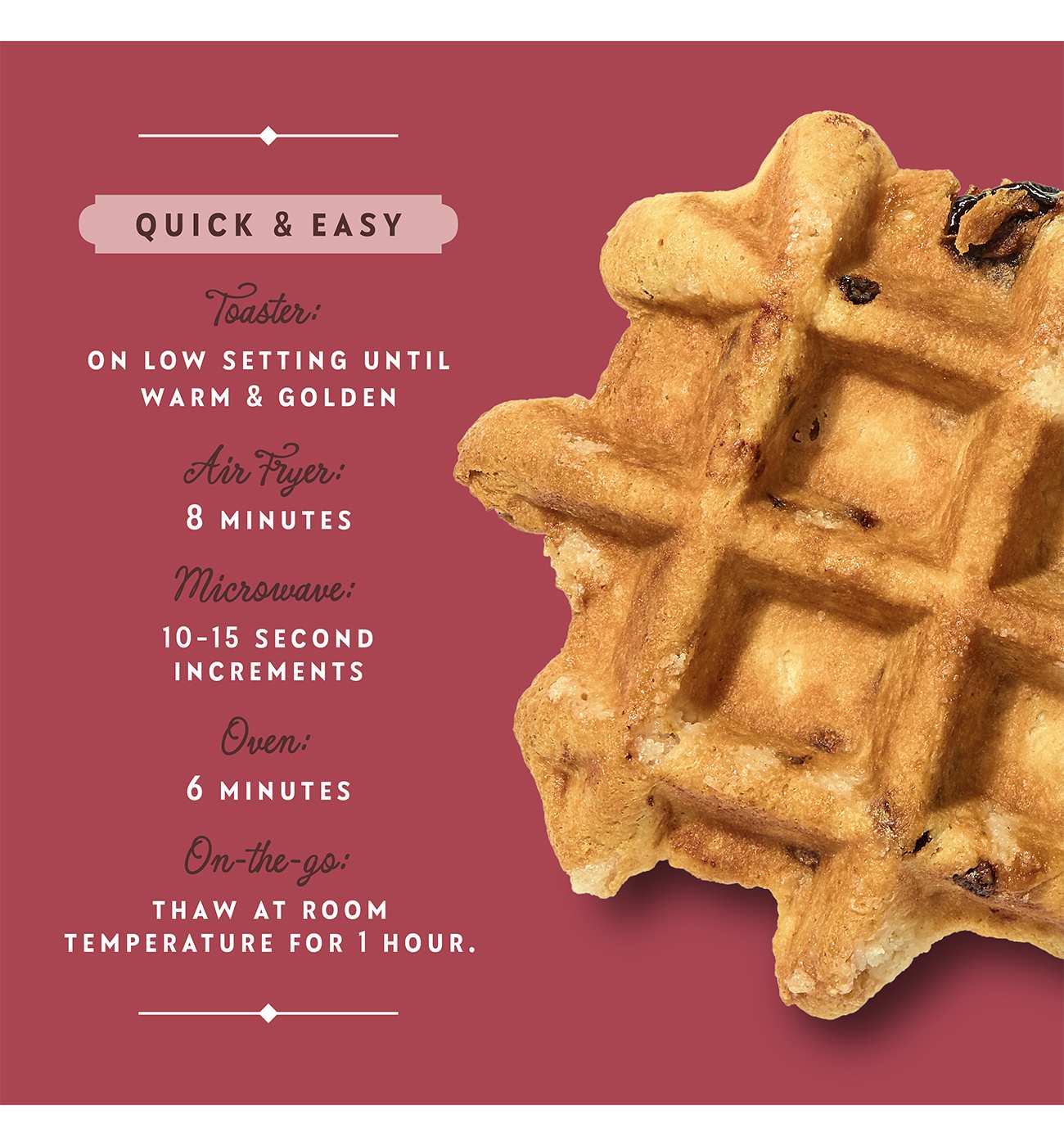 Central Market Frozen Liège Style Waffles - Chocolate Cherry; image 6 of 6