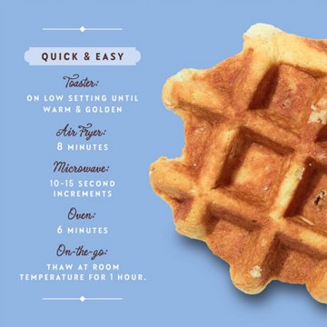 Central Market Frozen Liège Style Waffles - Tahitian Vanilla, 4 ct