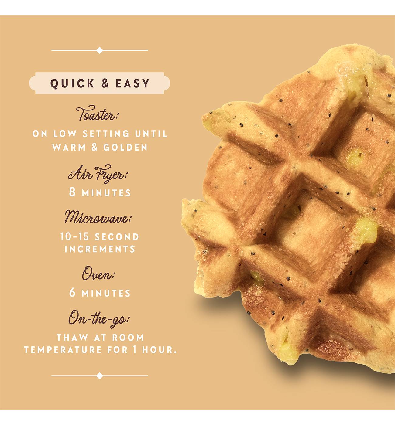 Central Market Frozen Liège Style Waffles - Meyer Lemon Poppy Seed; image 2 of 6