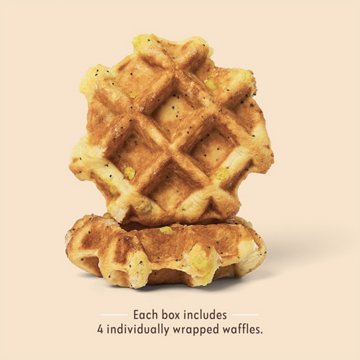 Central Market Frozen Liège Style Waffles - Meyer Lemon Poppy Seed
