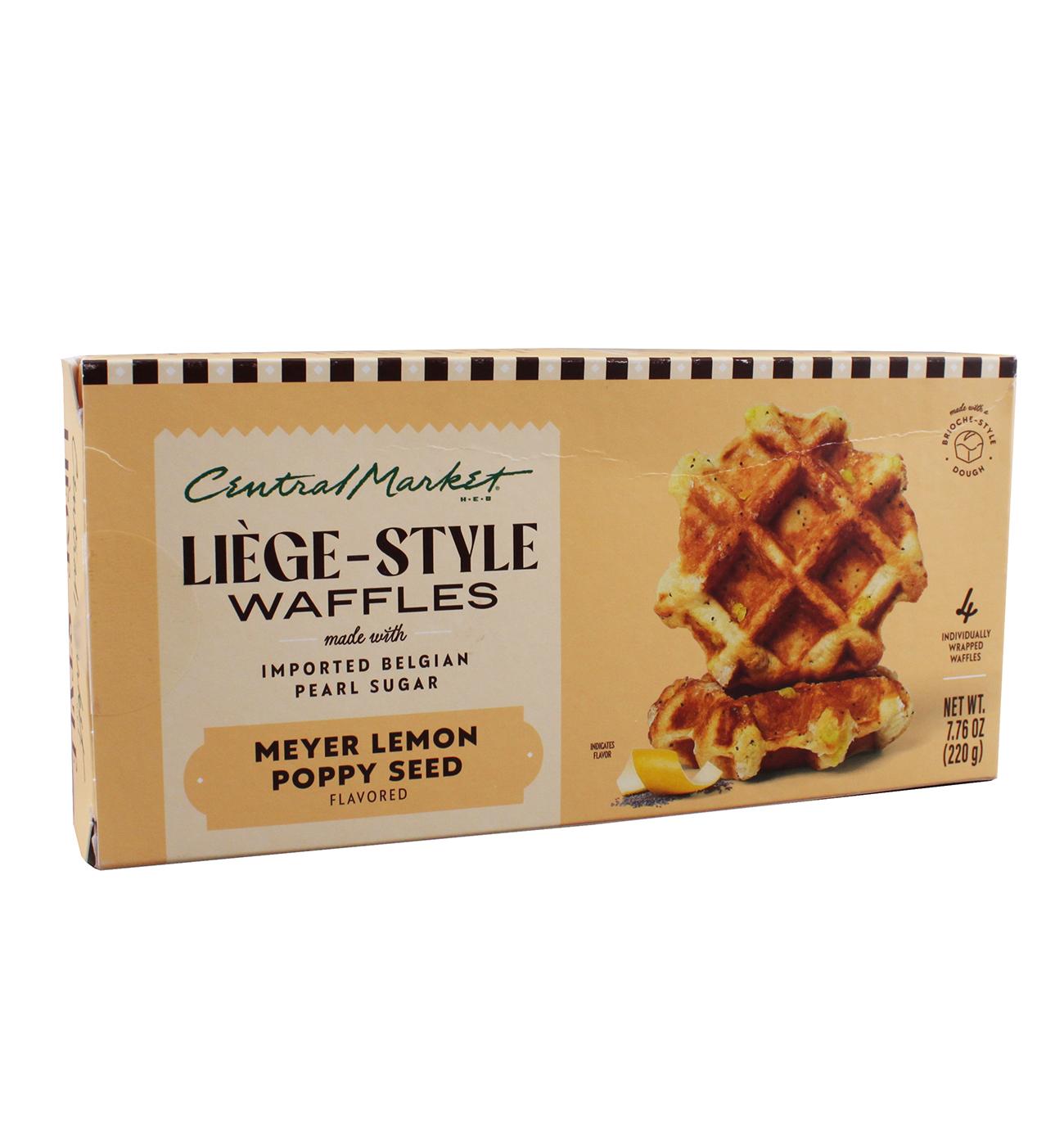 Central Market Frozen Liège Style Waffles - Meyer Lemon Poppy Seed; image 4 of 6