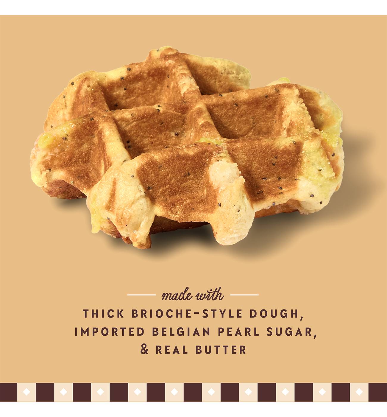 Central Market Frozen Liège Style Waffles - Meyer Lemon Poppy Seed; image 5 of 6