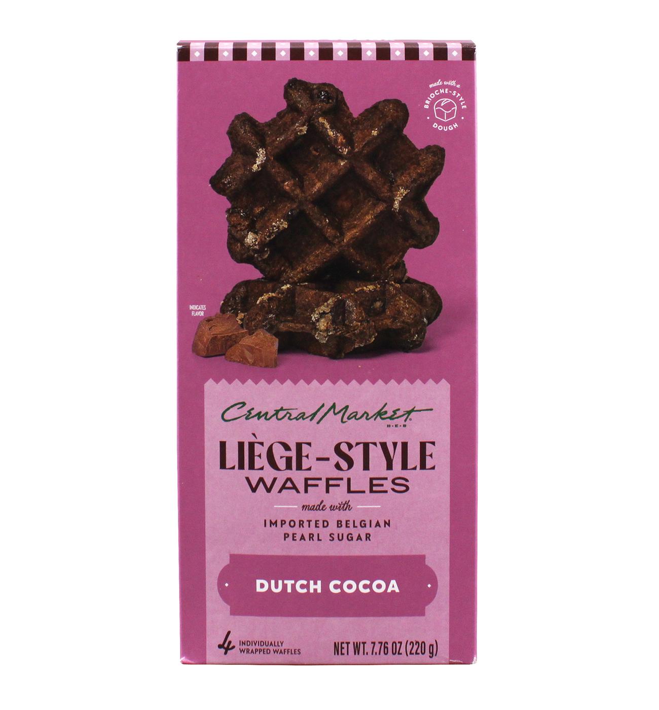 Central Market Frozen Liège Style Waffles - Dutch Cocoa; image 1 of 6