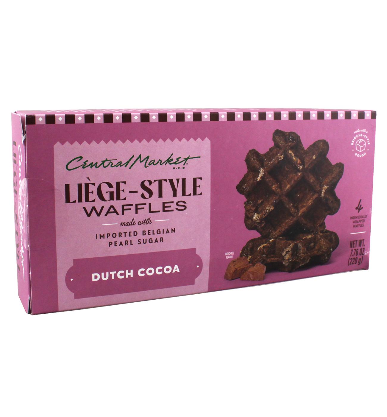 Central Market Frozen Liège Style Waffles - Dutch Cocoa; image 2 of 6
