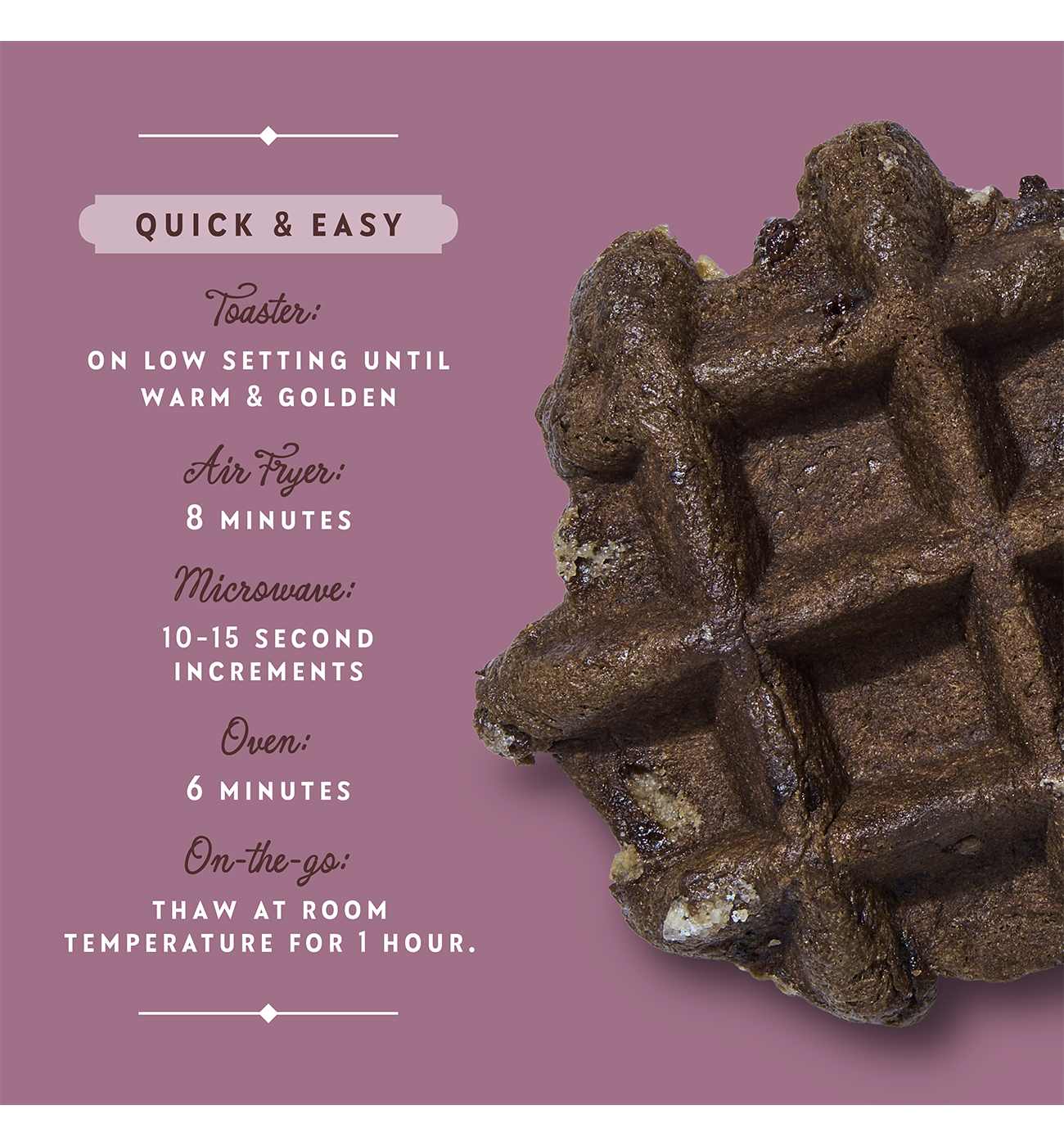 Central Market Frozen Liège Style Waffles - Dutch Cocoa; image 4 of 6