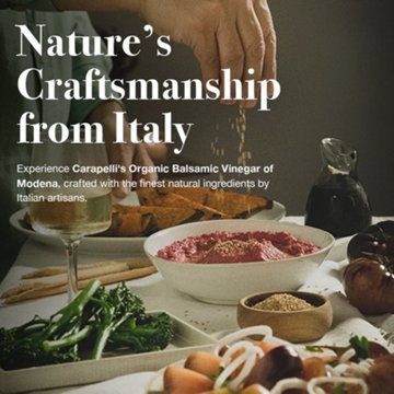 Carapelli Organic Balsamic Vinegar of Modena, 8.45 oz