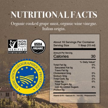 Carapelli Organic Balsamic Vinegar of Modena, 8.45 oz