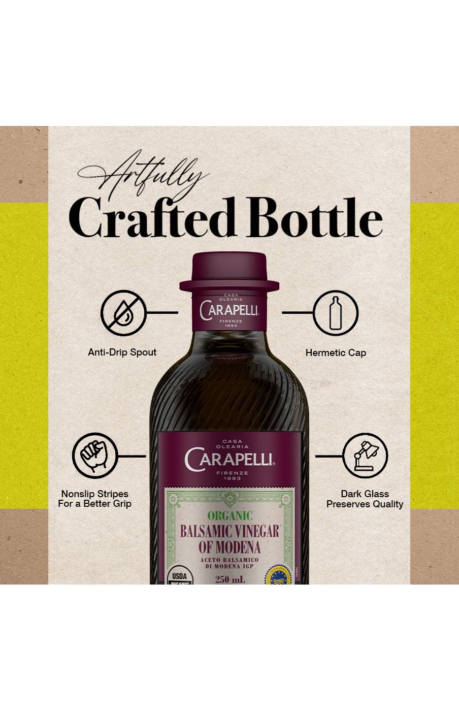 Carapelli Organic Balsamic Vinegar of Modena; image 6 of 10