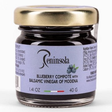 Peninsola Balsamic Compotes Variety Pack - Strawberry, Pear, Fig & Blueberry, 5.64 oz