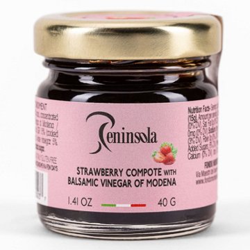 Peninsola Balsamic Compotes Variety Pack - Strawberry, Pear, Fig & Blueberry, 5.64 oz