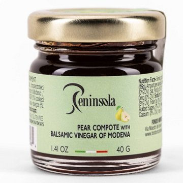 Peninsola Balsamic Compotes Variety Pack - Strawberry, Pear, Fig & Blueberry, 5.64 oz