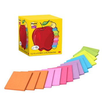 Post-it Teacher Apple Super Sticky Notes, 15 pk