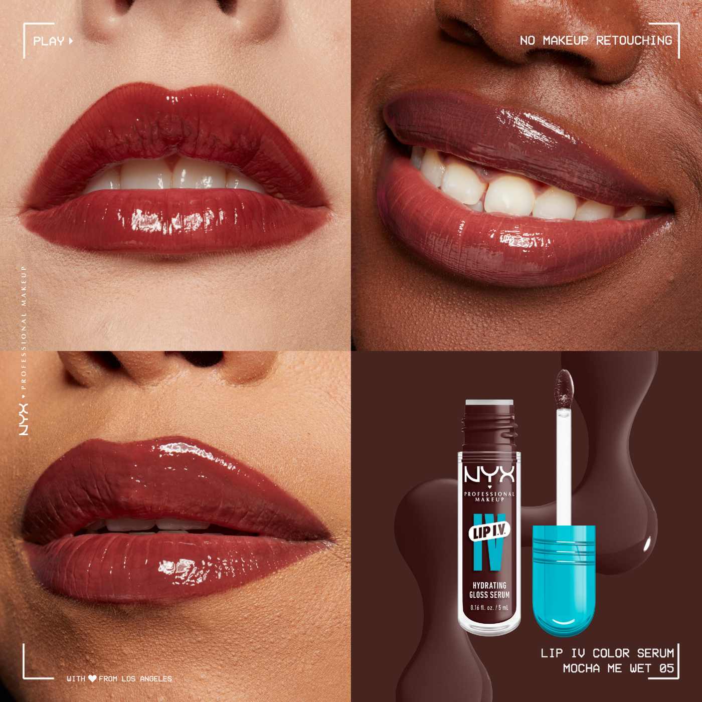 NYX Lip I.V. Hydrating Gloss Stain - Mocha Me Wet; image 3 of 5