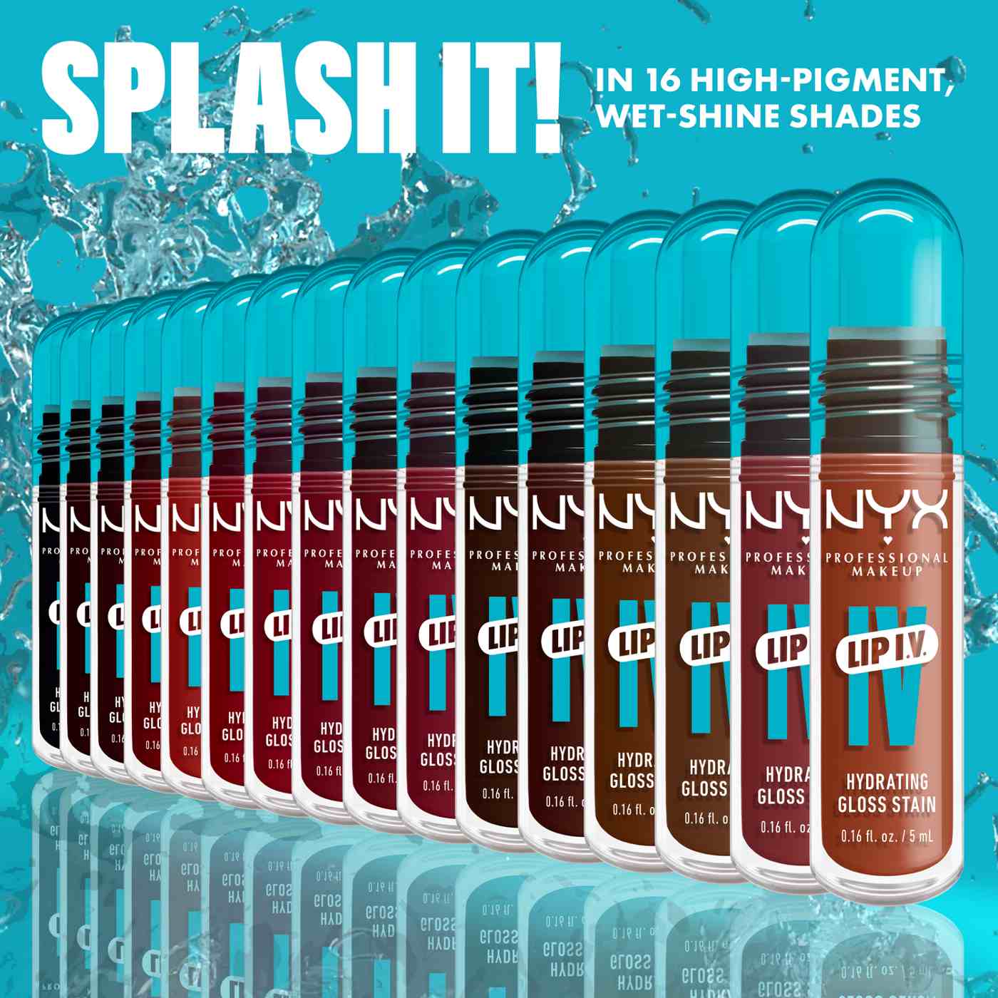 NYX Lip I.V. Hydrating Gloss Stain - Blush Rush; image 5 of 5