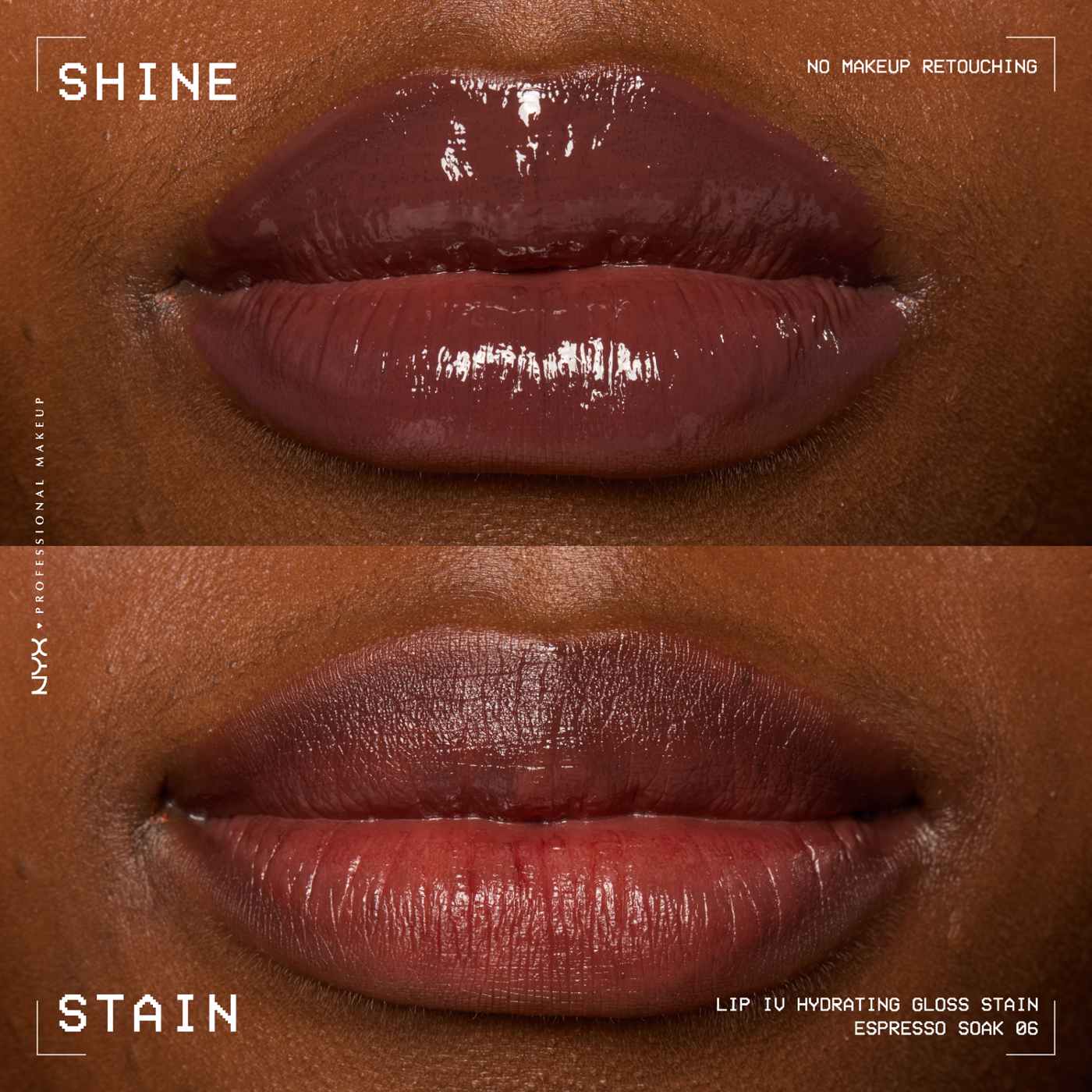NYX Lip I.V. Hydrating Gloss Stain - Espresso Soak; image 3 of 5