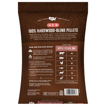 H-E-B 100% Hardwood-Blend Pellets - Apple Pecan & Oak, 30 lb