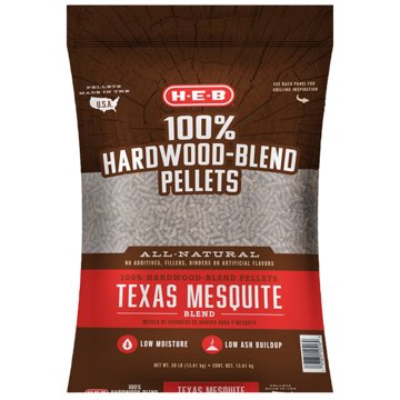 H-E-B 100% Hardwood-Blend Pellets - Texas Mesquite, 30 lb