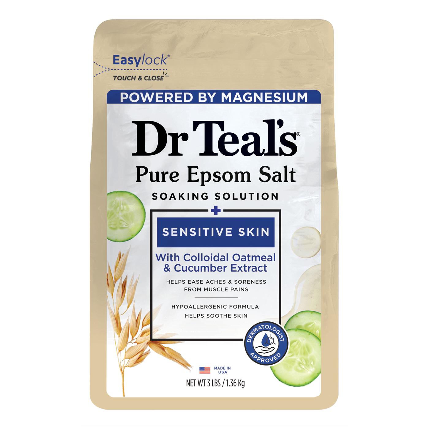 Dr Teal's Pure Epsom Salt Magnesium Soaking Solution - Sensitive Skin; image 1 of 2