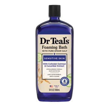 Dr Teal's Foaming Bath Pure Epsom Salt - Sensitive Skin, 34 oz