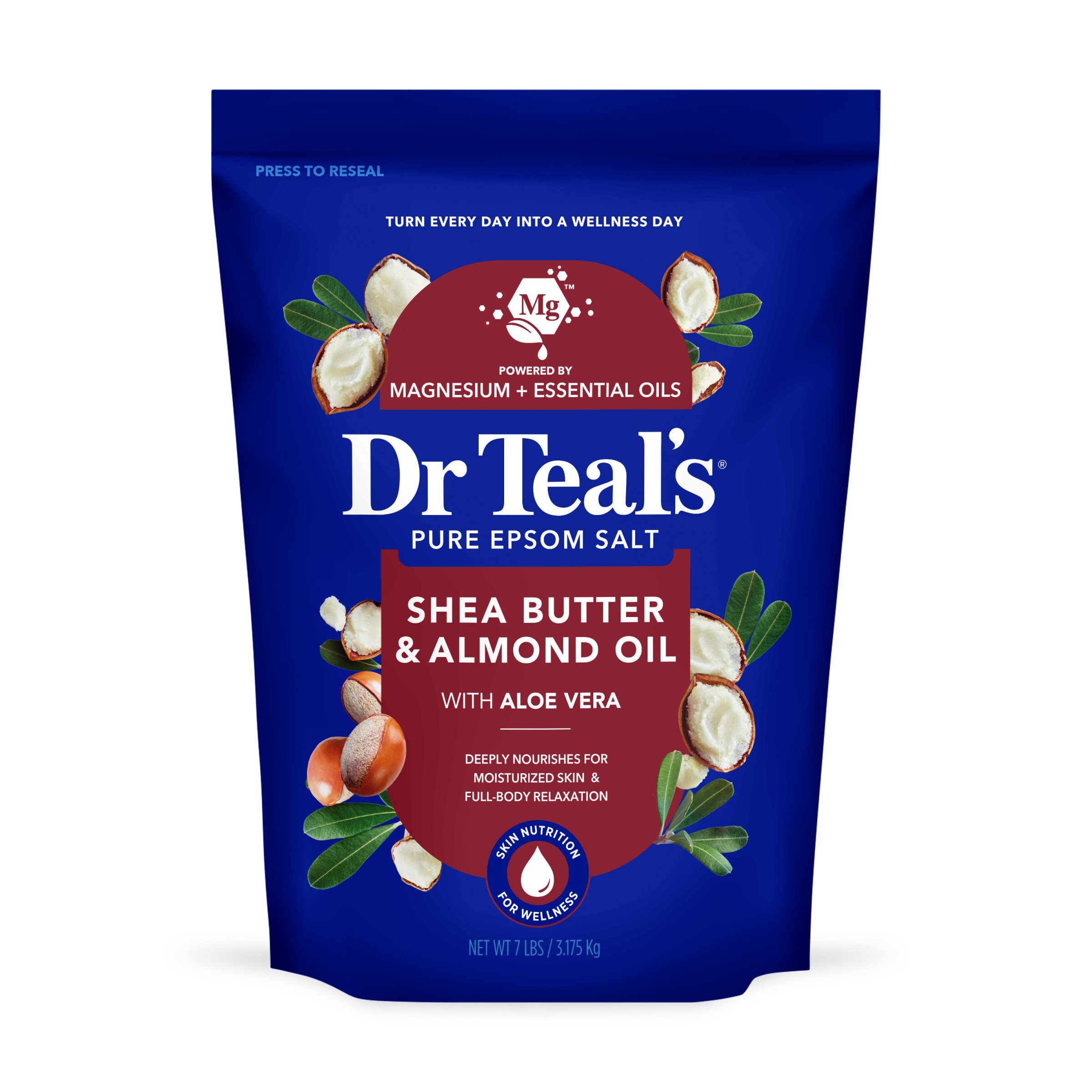 Dr Teal's Pure Epsom Salt Soaking Solution - Shea Butter & Almond ...