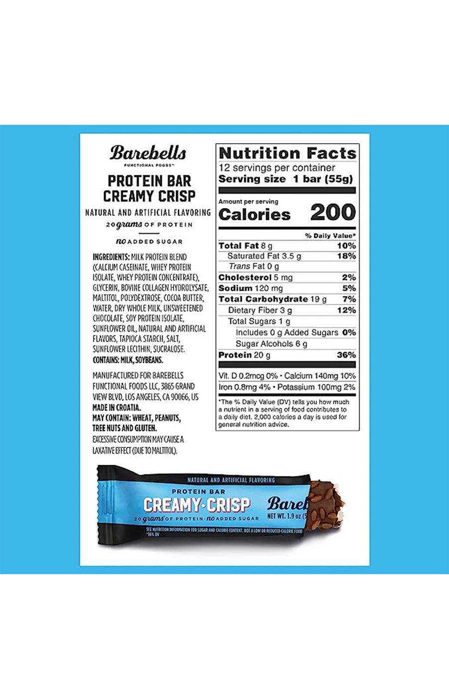 Barebells 20g Protein Bars - Creamy Crisp; image 2 of 2