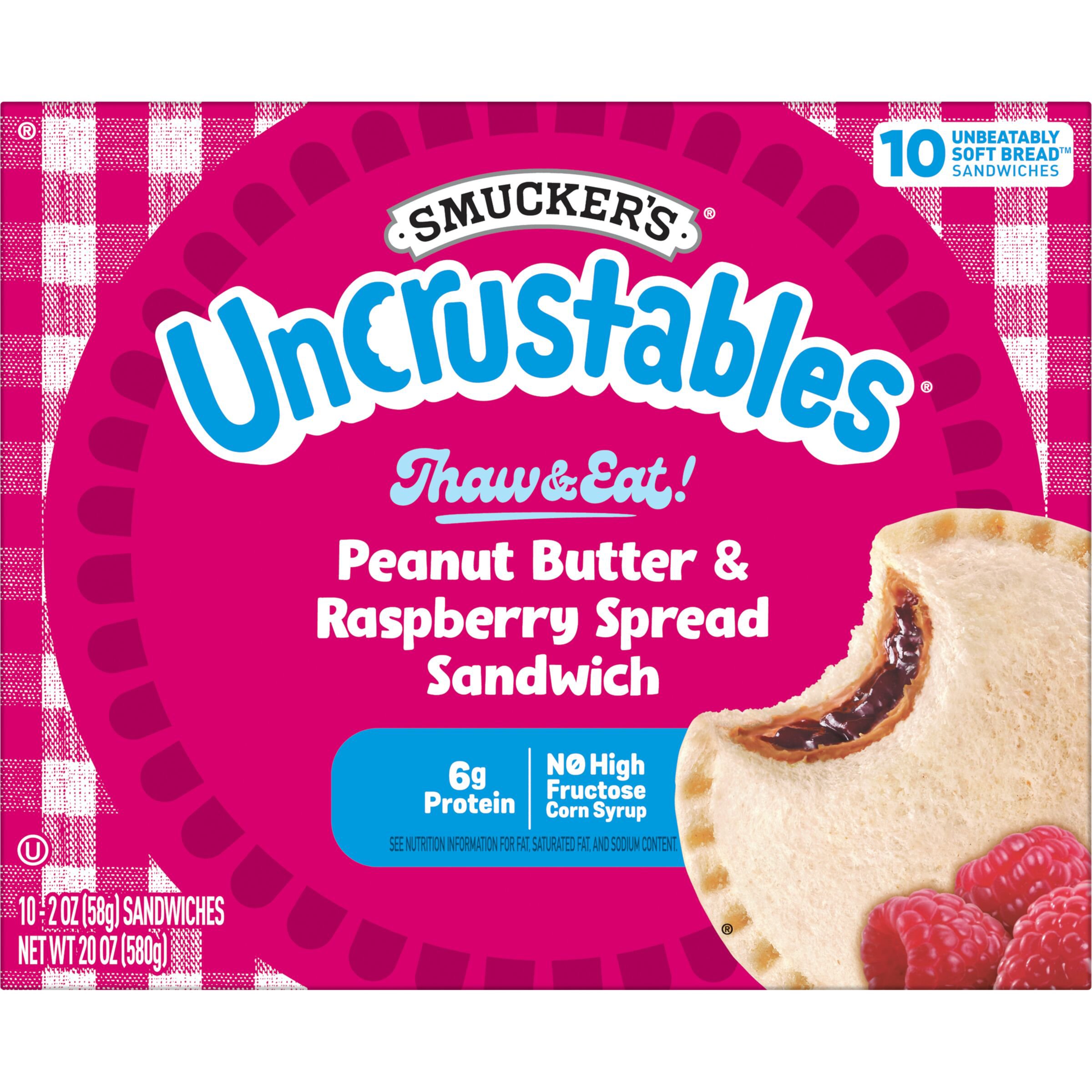 Smucker's Uncrustables Peanut Butter & Raspberry Sandwiches - Shop ...