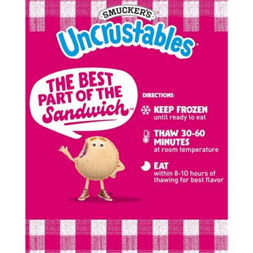 Smucker's Uncrustables Frozen Sandwiches - Peanut Butter & Raspberry, 10 ct
