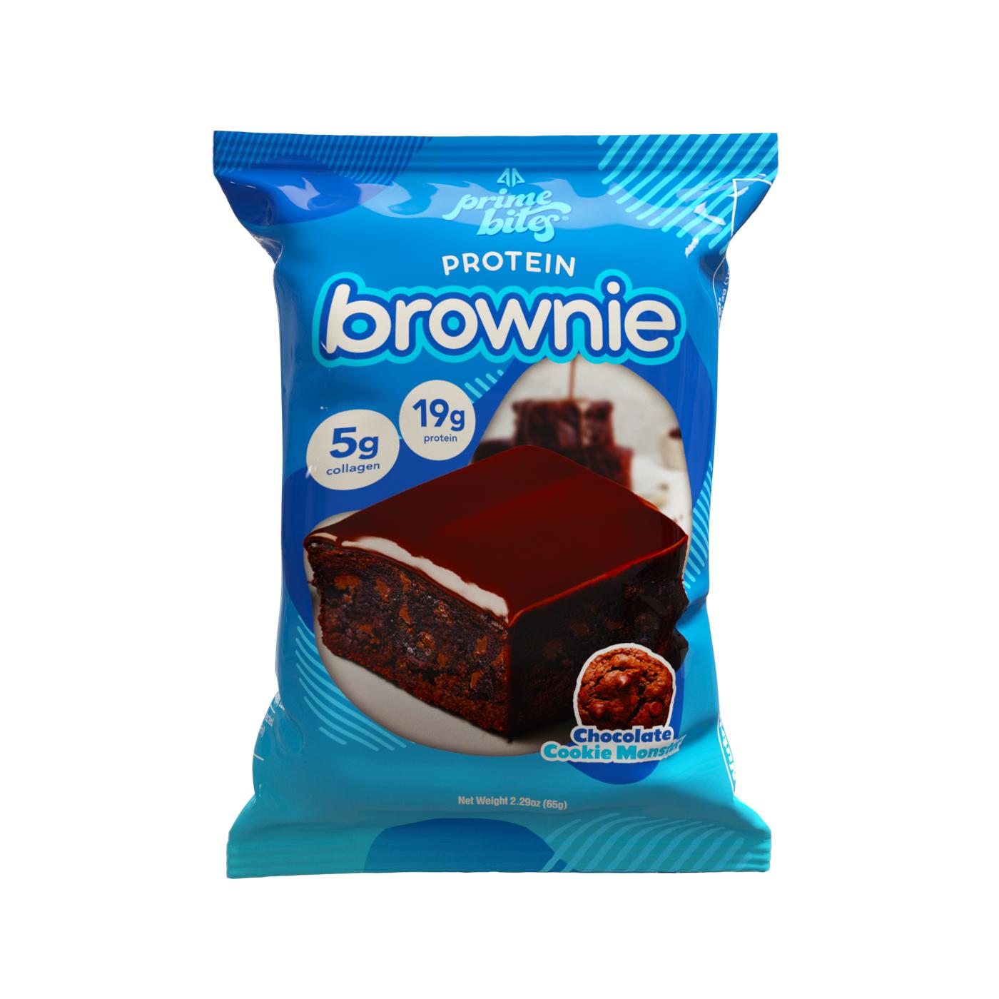 Prime Bites 19g Protein Brownie - Chocolate Cookie Monster; image 1 of 2