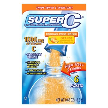 Super C 1000 mg Vitamin C Immunity Drink Mix - Orange