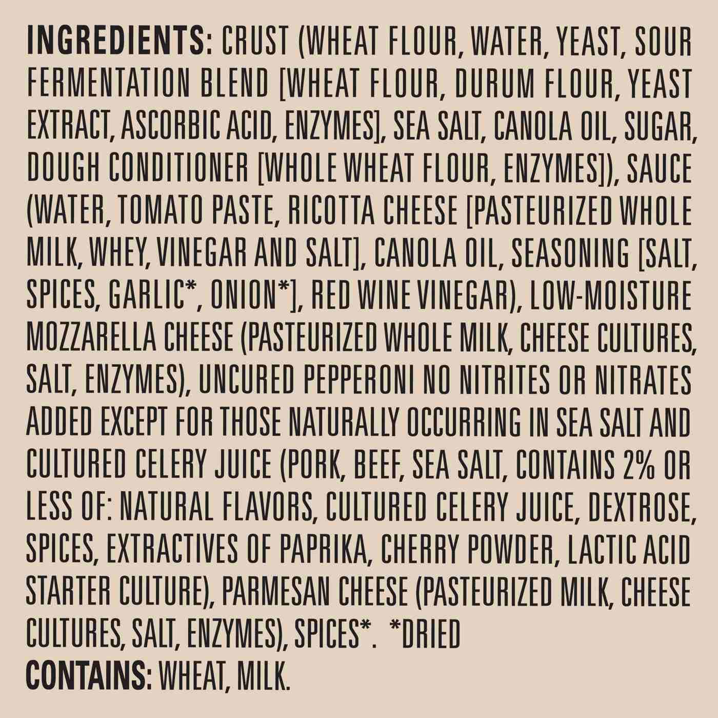 Newman's Own Sourdough Crust Uncured Pepperoni & Ricotta Frozen Pizza; image 3 of 5