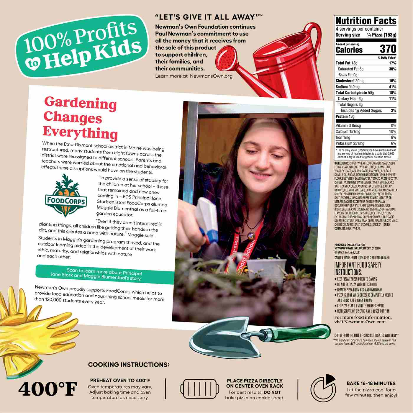 Newman's Own Sourdough Crust Uncured Pepperoni & Ricotta Frozen Pizza; image 5 of 5