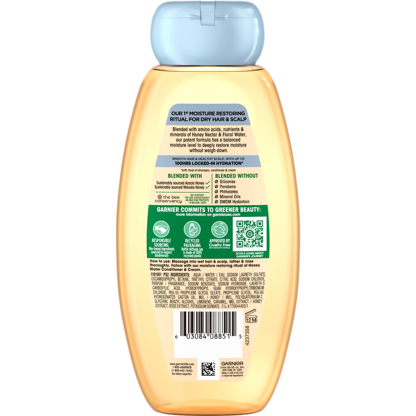 Garnier Whole Blends Honey Water Moisture Restoring Shampoo; image 2 of 6