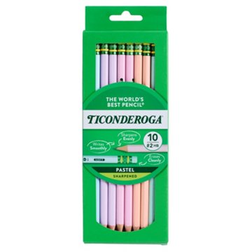 Ticonderoga Sharpened Pastel Pencils, 10 pk
