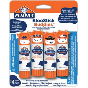 Elmer's BlooStick Buddies Glue Sticks, 4 pk