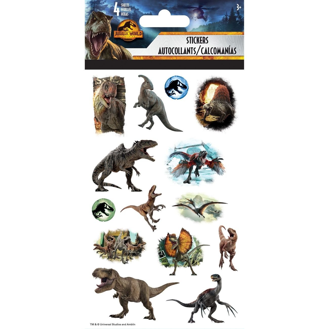 Trends International Jurassic Park Sticker Sheets - Shop Craft basics ...